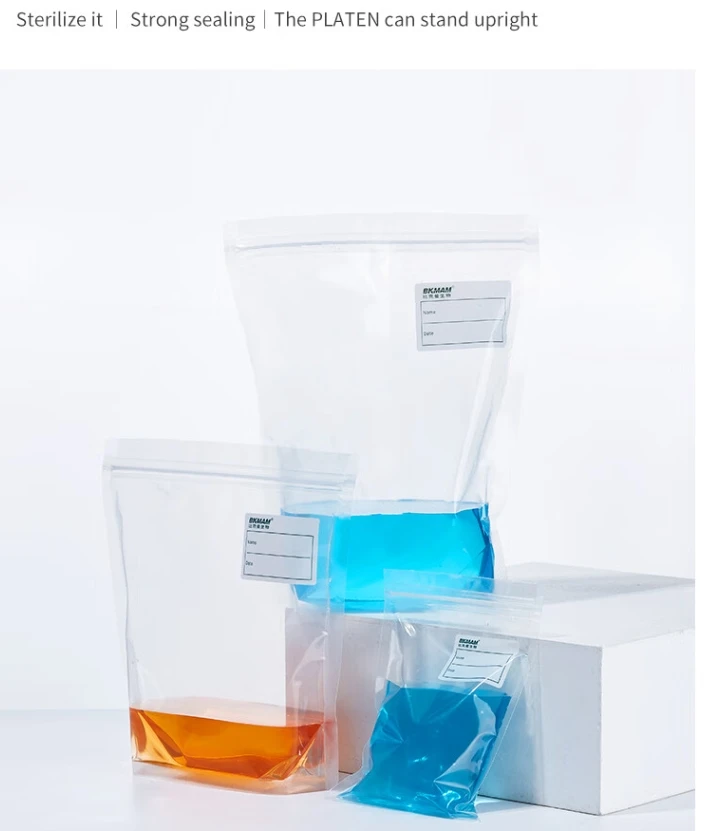 Factory Directly EO Sterile Iron Wire Bags Transparent Whirl Pak Sample Bags For Sample Transport And Storage